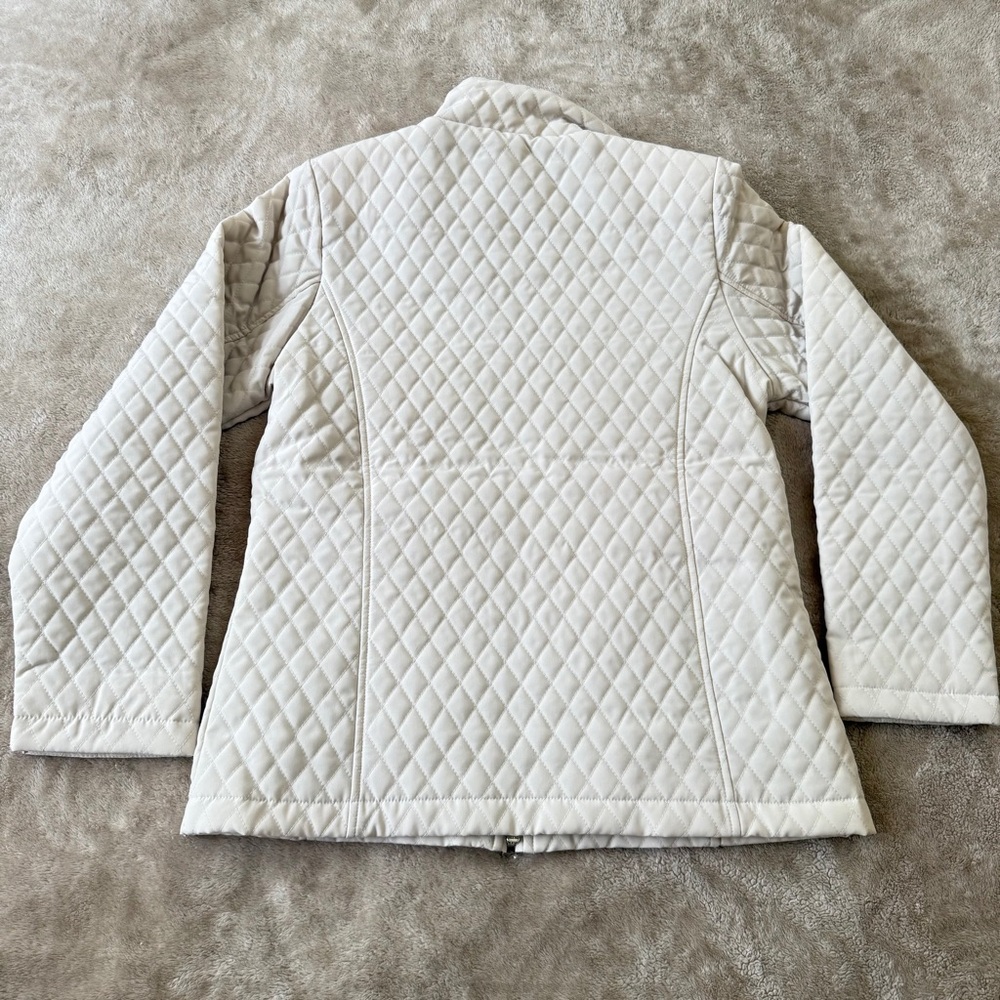 NWT Women’s Quilted Cream Jacket Size S - Picture 3 of 11